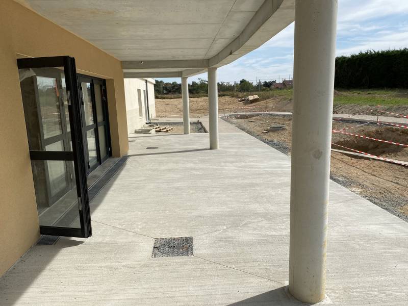 réalisation de béton balayé