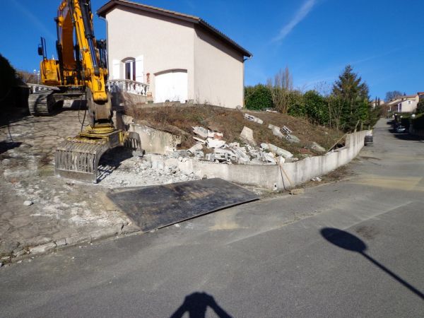 Démolition du muret