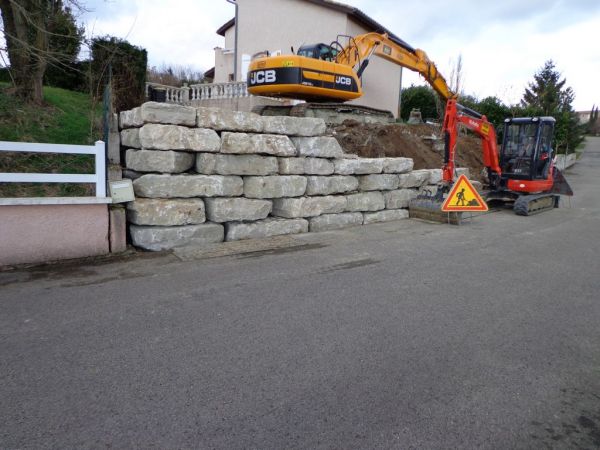 Début de l'enrochement