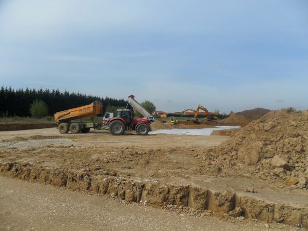 Apport de gravier et mise en place