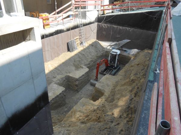 Terrassement bassin d'infiltration à Tassin la demie lune