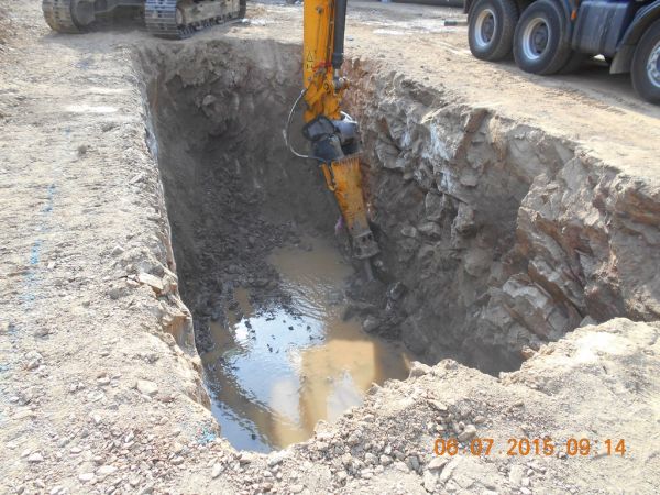 Terrassement pour pose d'une cuve d'eau pluviale